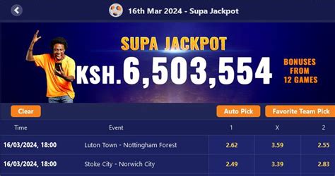 Free Shabiki Supa Jackpot Predictions this Weekend,31/8/2024: .